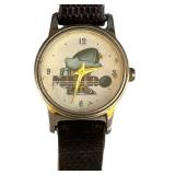 K - Image Watches Novelty Christmas Watches - Cartoon Dials, Green Croc Strap, Brown Strap