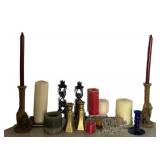 K - CBK LTD LLC Candle Lot - Assorted Candles & Ornate Holders