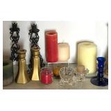 K - CBK LTD LLC Candle Lot - Assorted Candles & Ornate Holders