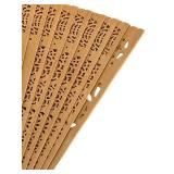 K - Hand-Carved Wooden Folding Fan with Calligraphy-Style Panels and Stand