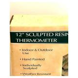 MBB - Acu-Rite 12-inch Sculpted Resin Thermometer - Indoor/Outdoor Weather Decor