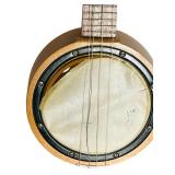 MB - Vintage Banjolele Banjo Ukulele - 21 Inch Scale - 4-String