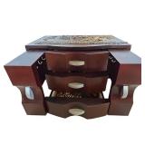 MB - Nine West Jewelry Box with Assorted Necklaces and Beads