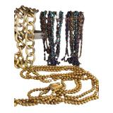 MB - Nine West Jewelry Box with Assorted Necklaces and Beads