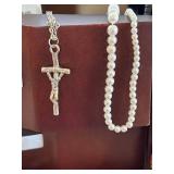 MB - Nine West Jewelry Box with Assorted Necklaces and Beads