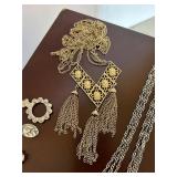 MB - Nine West Jewelry Box with Assorted Necklaces and Beads