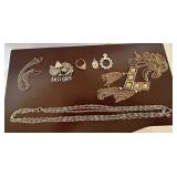 MB - Nine West Jewelry Box with Assorted Necklaces and Beads
