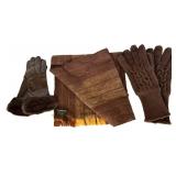 MB - The Cashmere Look Scarf & Gloves Set - 100% Acrylic - Made in USA - Dry Clean Only