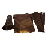 MB - The Cashmere Look Scarf & Gloves Set - 100% Acrylic - Made in USA - Dry Clean Only