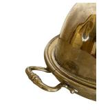 K - Vintage Silver Plated Serving Dish with Dome Lid - 16 in Diameter