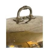 K - Vintage Silver Plated Serving Dish with Dome Lid - 16 in Diameter