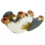 K - Handpainted Bear Figurine Set - Halloween Harvest Theme