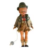 K - Two 9 in Vintage Dolls - Boy & Girl in Folk Costume
