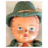 K - Two 9 in Vintage Dolls - Boy & Girl in Folk Costume
