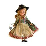 K - Two 9 in Vintage Dolls - Boy & Girl in Folk Costume