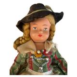 K - Two 9 in Vintage Dolls - Boy & Girl in Folk Costume