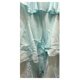 LL - Vintage Flutter-Sleeve Maxi Dress with Layered Ruffle Overlay - Unlabeled Size, Waist 13 Inches