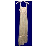 LL - Vintage Damask Sundress with Lace Trim - No Size Tag