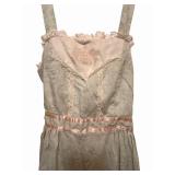 LL - Vintage Damask Sundress with Lace Trim - No Size Tag