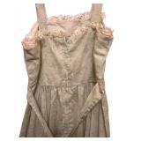 LL - Vintage Damask Sundress with Lace Trim - No Size Tag