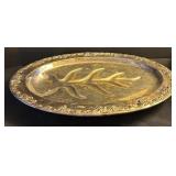 LL - Silver Plated 16 Inch Oval Platter with 3 Lidded Tureens & Casserole Holder