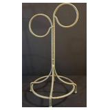LL - Shower Caddy Stand with Diamond-Mesh Baskets and Wicker Basket Base