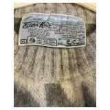 LL - Eider Knit 100% Wool Made in Scotland Diamond Argyle Pattern Sweater XL