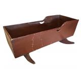 LL - Vintage Baby Cradle, Wood Rocking Cradle