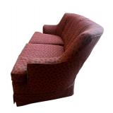 LLB - Vintage Pink Leopard Print Upholstered Loveseat,