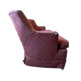 LLB - Vintage Pink Leopard Print Upholstered Loveseat,
