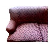 LLB - Vintage Pink Leopard Print Upholstered Loveseat,