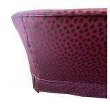 LLB - Vintage Pink Leopard Print Upholstered Loveseat,