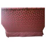 LLB - Vintage Pink Leopard Print Upholstered Loveseat,