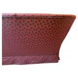 LLB - Vintage Pink Leopard Print Upholstered Loveseat,