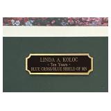 LL - Linda A. Koloc Ten Years - Blue Cross/Blue Shield of MN Framed Print