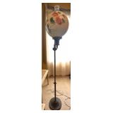 LLB - Vintage 56-Inch Floor Lamp with Floral Globe Shade