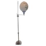 LLB - Vintage 56-Inch Floor Lamp with Floral Globe Shade
