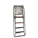G - Vintage Steel Step Ladder - 4-Foot Tall