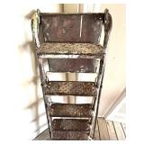 G - Vintage Steel Step Ladder - 4-Foot Tall