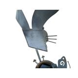 G - Outdoor Metal Garden Sculpture Set - 24-Inch Dog Figure & Butterfly Stakes (Lot of 3)