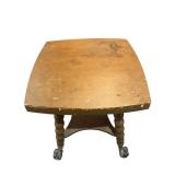 LLS - Antique Claw-Foot Table on Ball-Turned Legs with Square Top