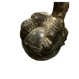 LLS - Antique Claw-Foot Table on Ball-Turned Legs with Square Top