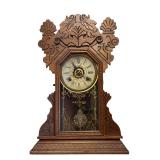 K -Antique Gingerbread Style Waterbury Mantel Clock