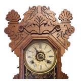 K -Antique Gingerbread Style Waterbury Mantel Clock