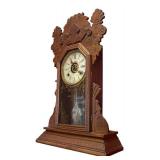 K -Antique Gingerbread Style Waterbury Mantel Clock