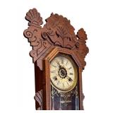 K -Antique Gingerbread Style Waterbury Mantel Clock