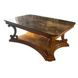 LR - Vintage Marble Top Coffee Table