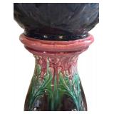MB - Vintage Majolica Jardinière - Tall Vintage Glazed Planter