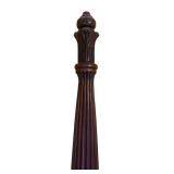 MB - Dark Wood Queen Headboard with Carved Posts