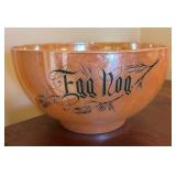 MB - Vintage Fire King Egg Nog Lusterware Bowl with 5 Mugs Set